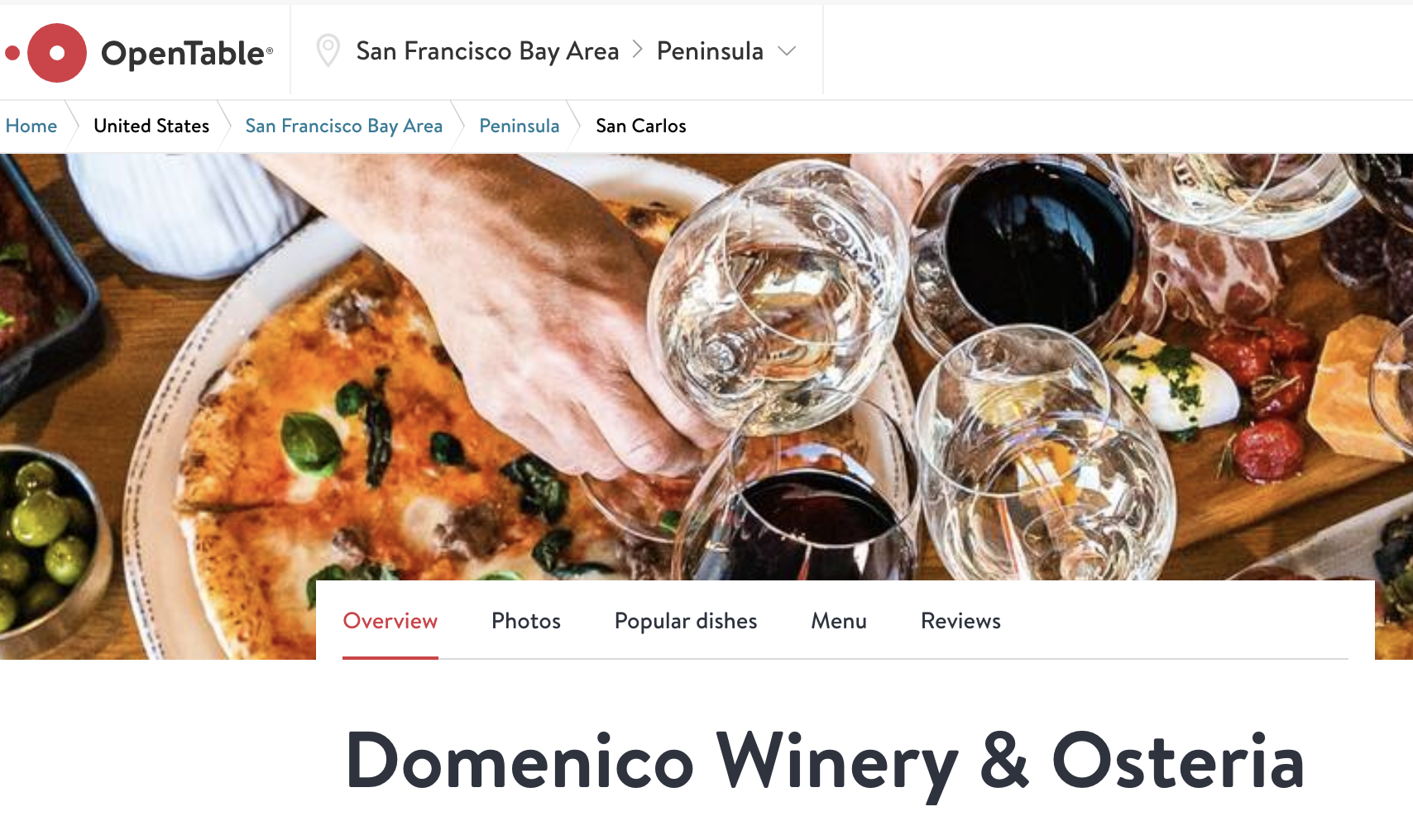 Domenico Winery & Osteria on OpenTable