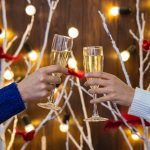 Holiday champagne toast