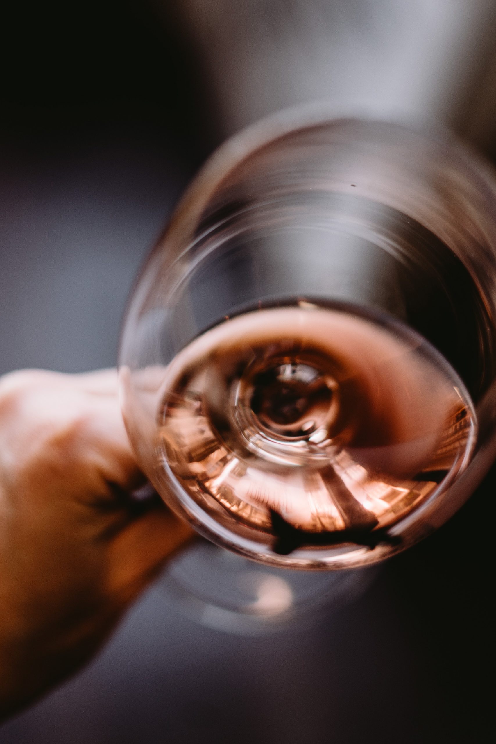 rosé wine tasting glass