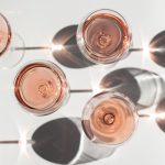 glasses of rosé wine