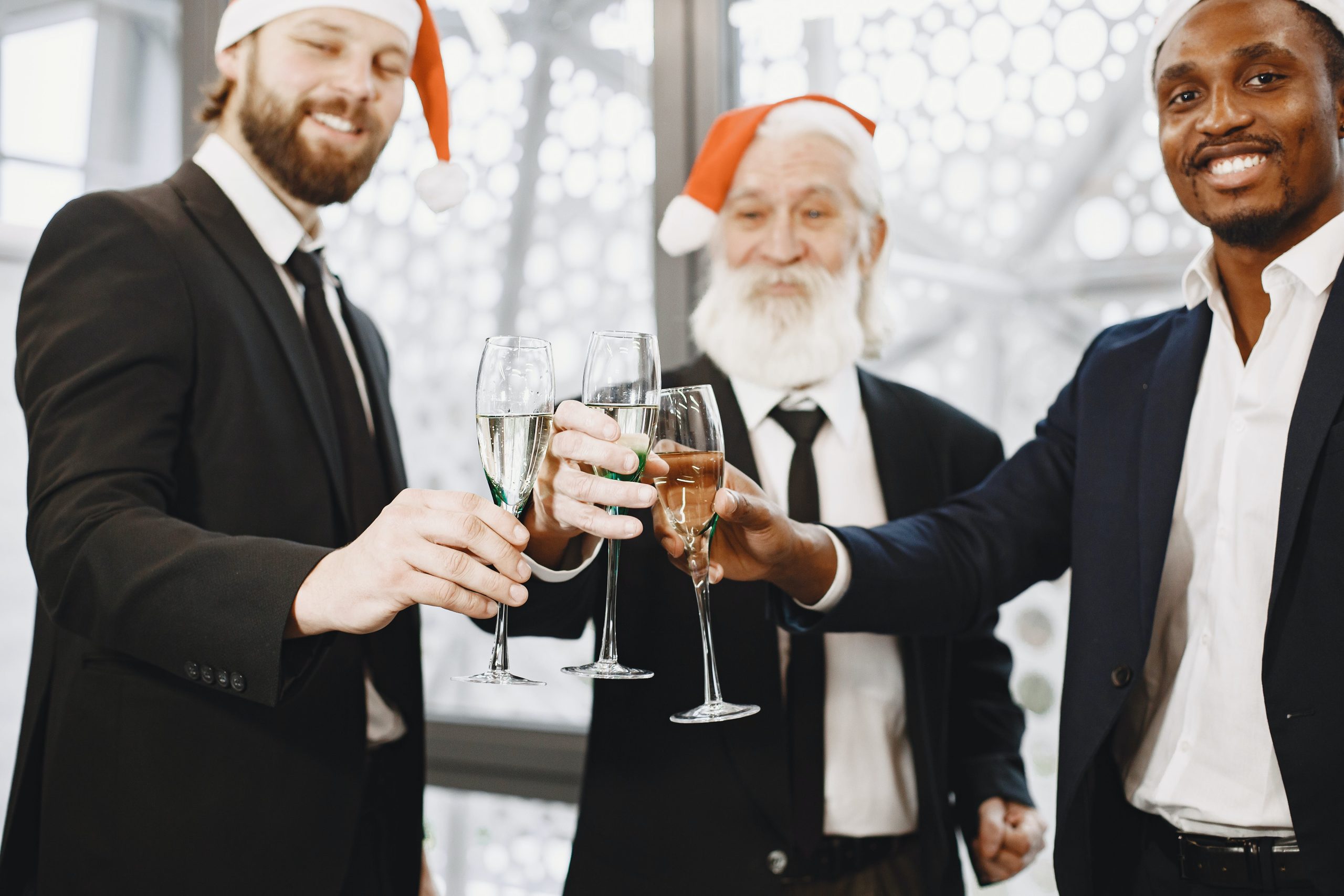 Christmas wines cheers with kris kringle